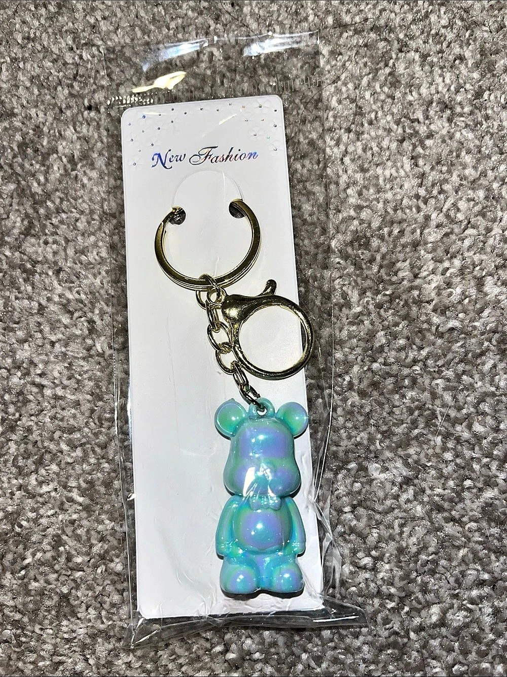 Blue & Green Bear Keychain NWT